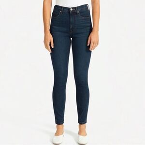 Everlane The Authentic Stretch High-Rise Skinny Jeans Mid Blue Wash Size 23 NWT